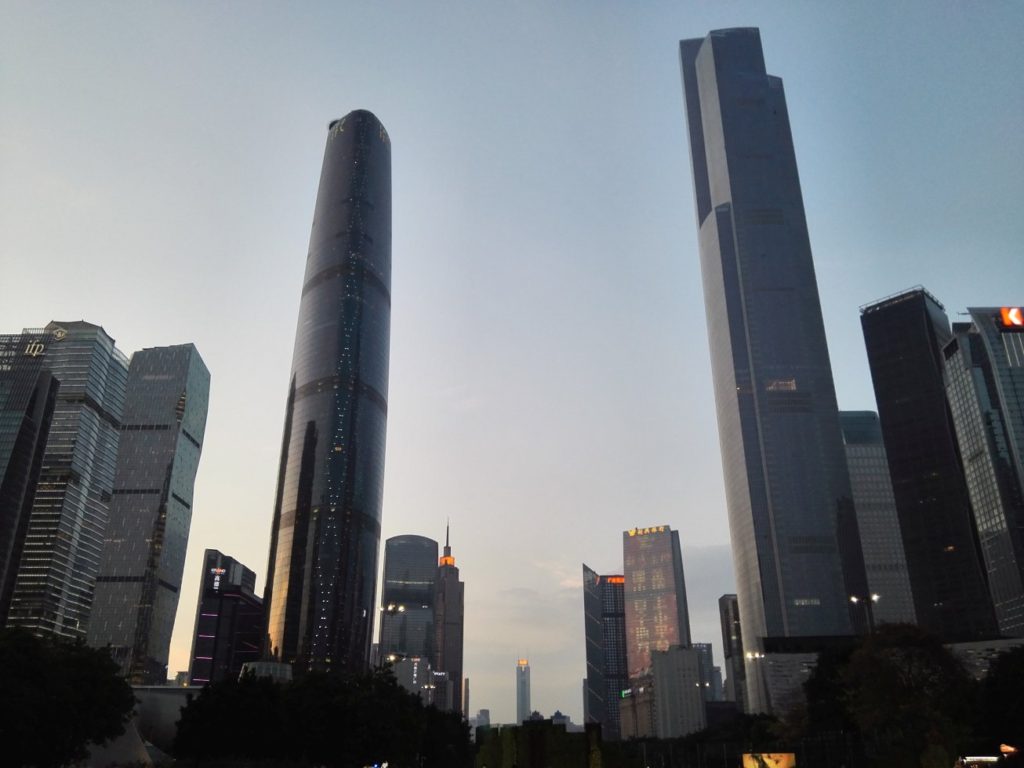 Skyscrapers Zhujiang New Town Guangzhou Guangdong China